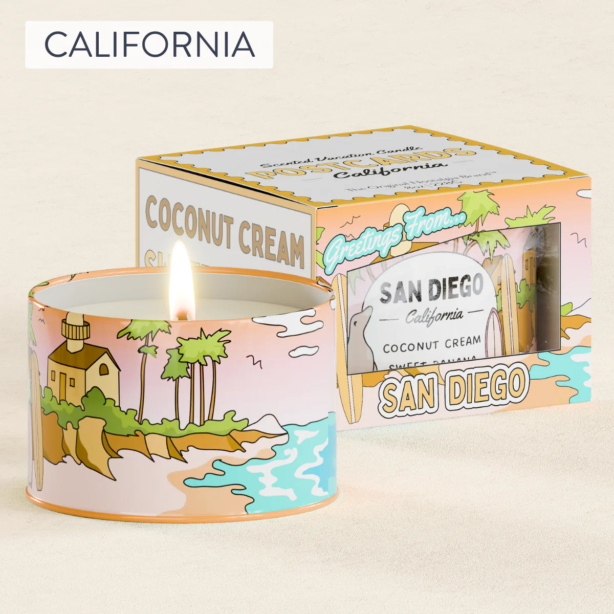 Postcards Candles - San Diego Candle