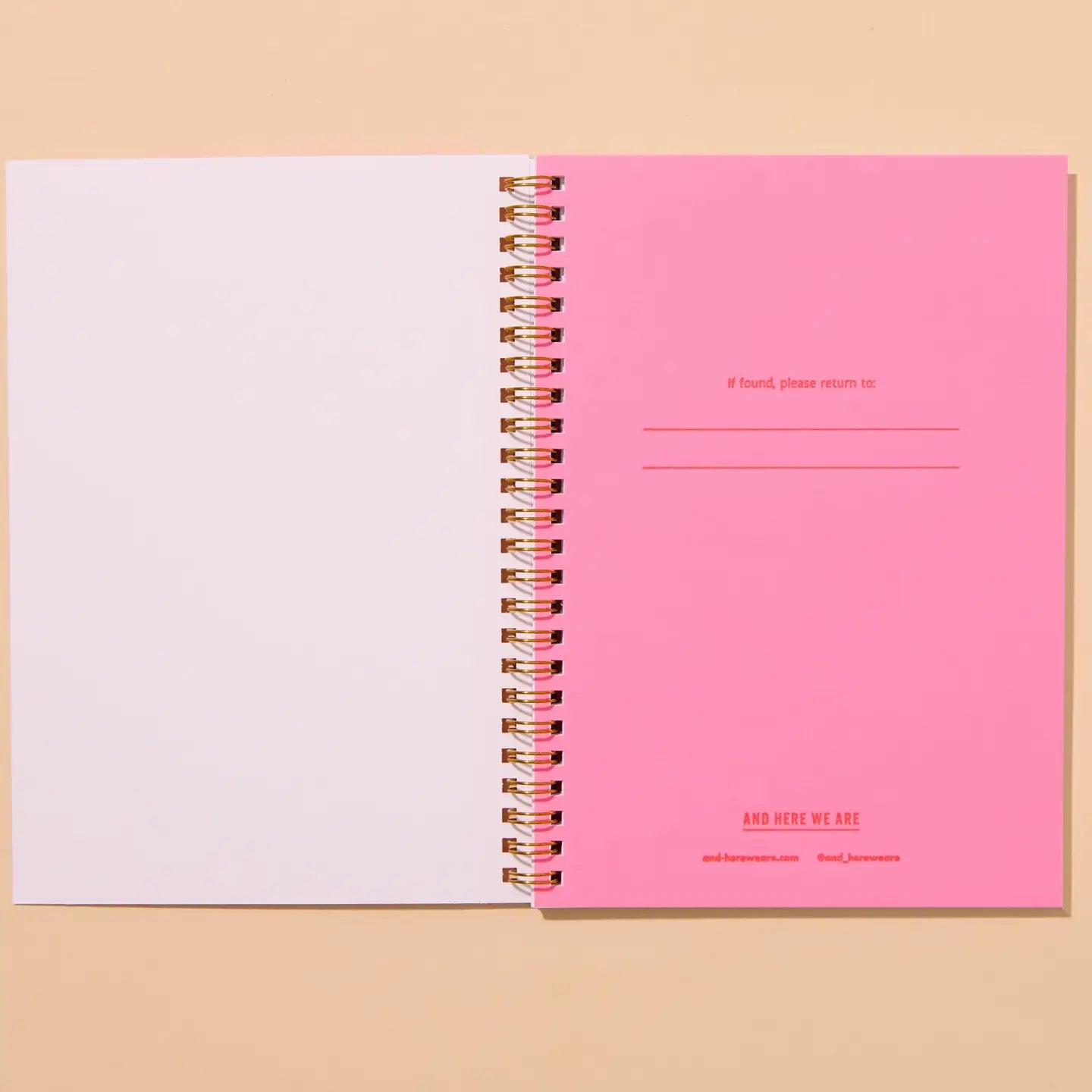 And Here We Are - Sardines Letterpress A5 Spiral Notebook