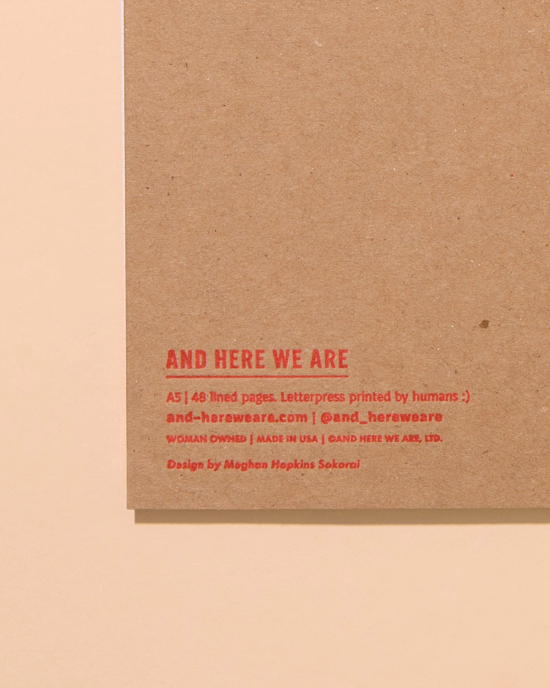 And Here We Are - Sardines Letterpress A5 Spiral Notebook