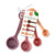 4pc Ceramic Figural Flower Measuring Spoons