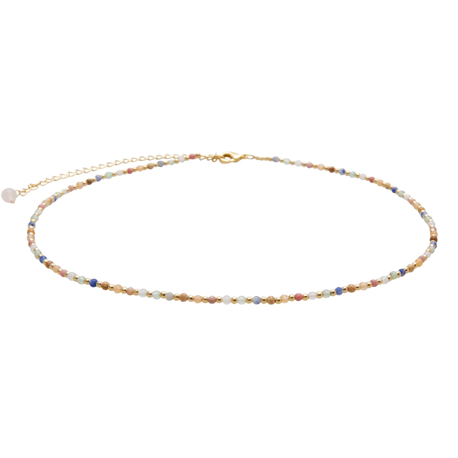 Lotus & Luna - Peace + Love 2mm Metal Accent Healing Necklace (Add-On)