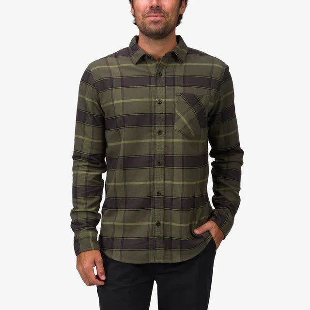 Reef - Anders Long Sleeve Woven Shirt - Thyme