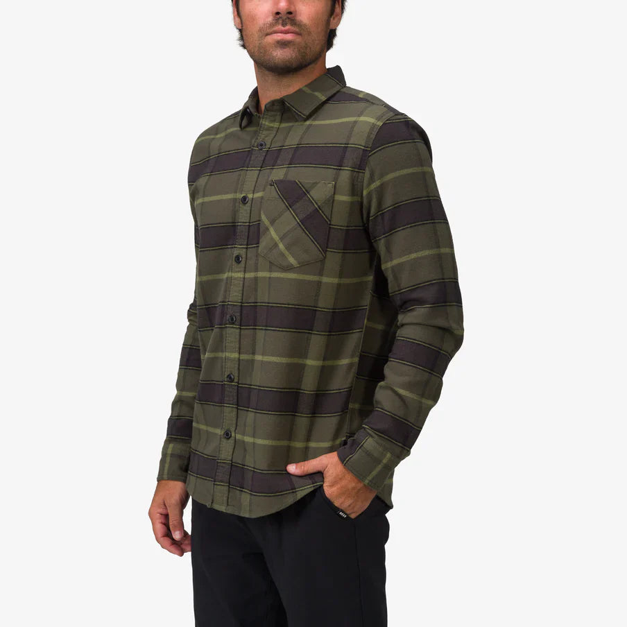 Reef - Anders Long Sleeve Woven Shirt - Thyme