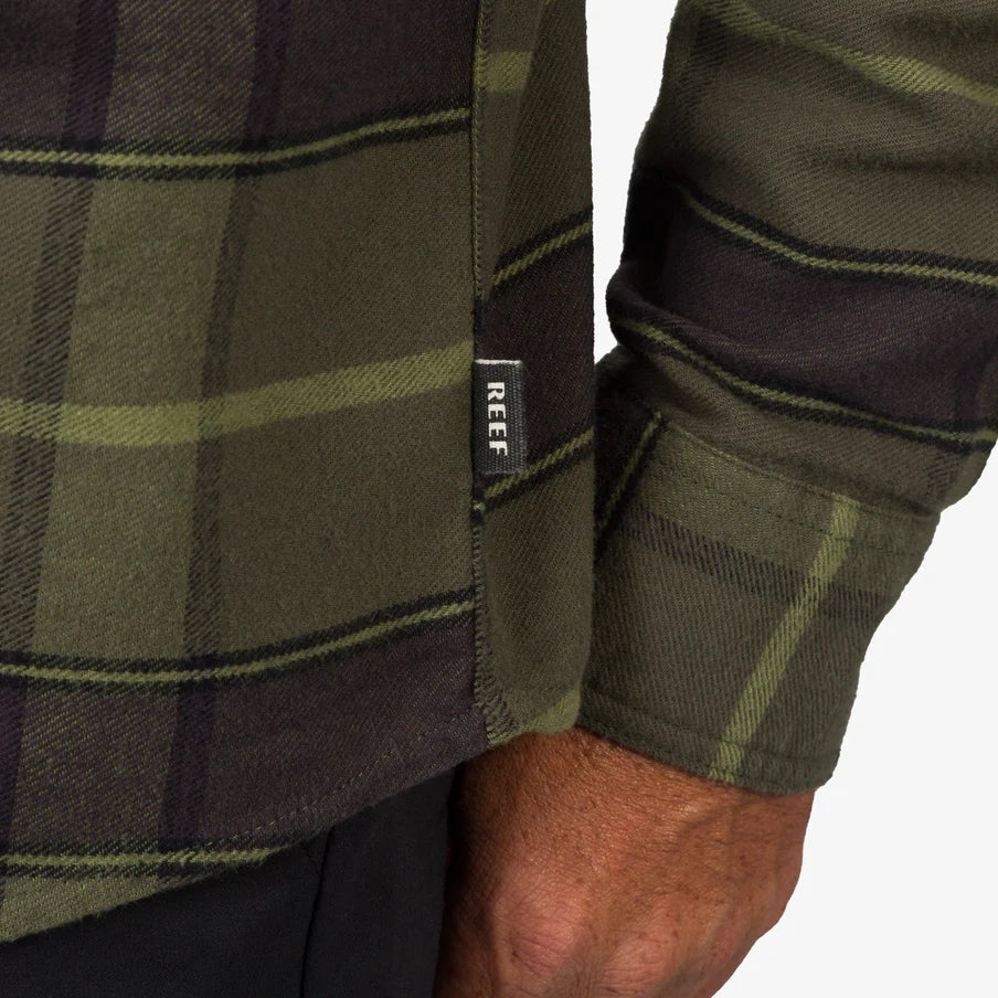 Reef - Anders Long Sleeve Woven Shirt - Thyme