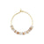 Zad - Beach Days White Bead Gold Hoop Earrings