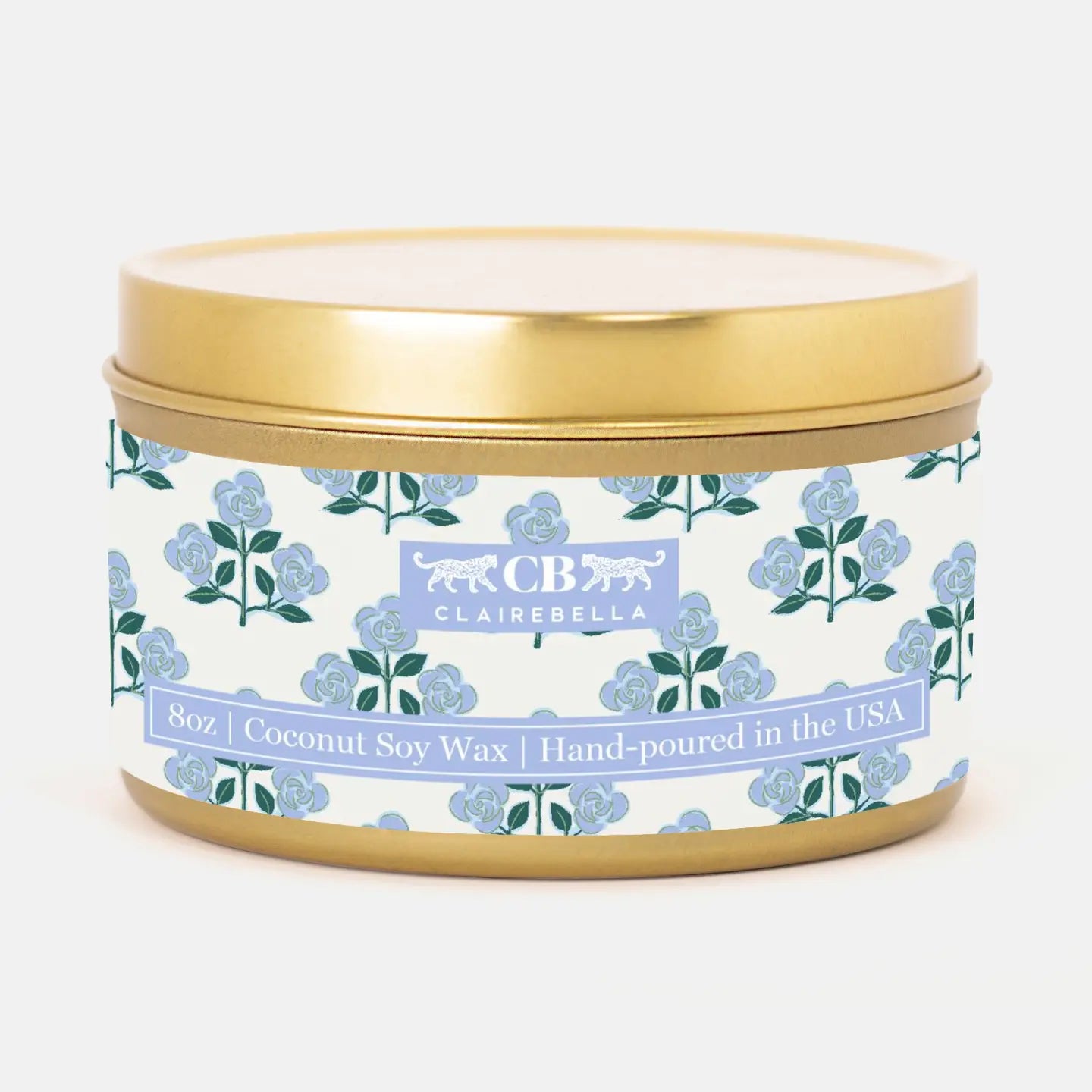 Clairebella - Betsy Blue Candle | Ocean Breeze Scent | Tin Candle