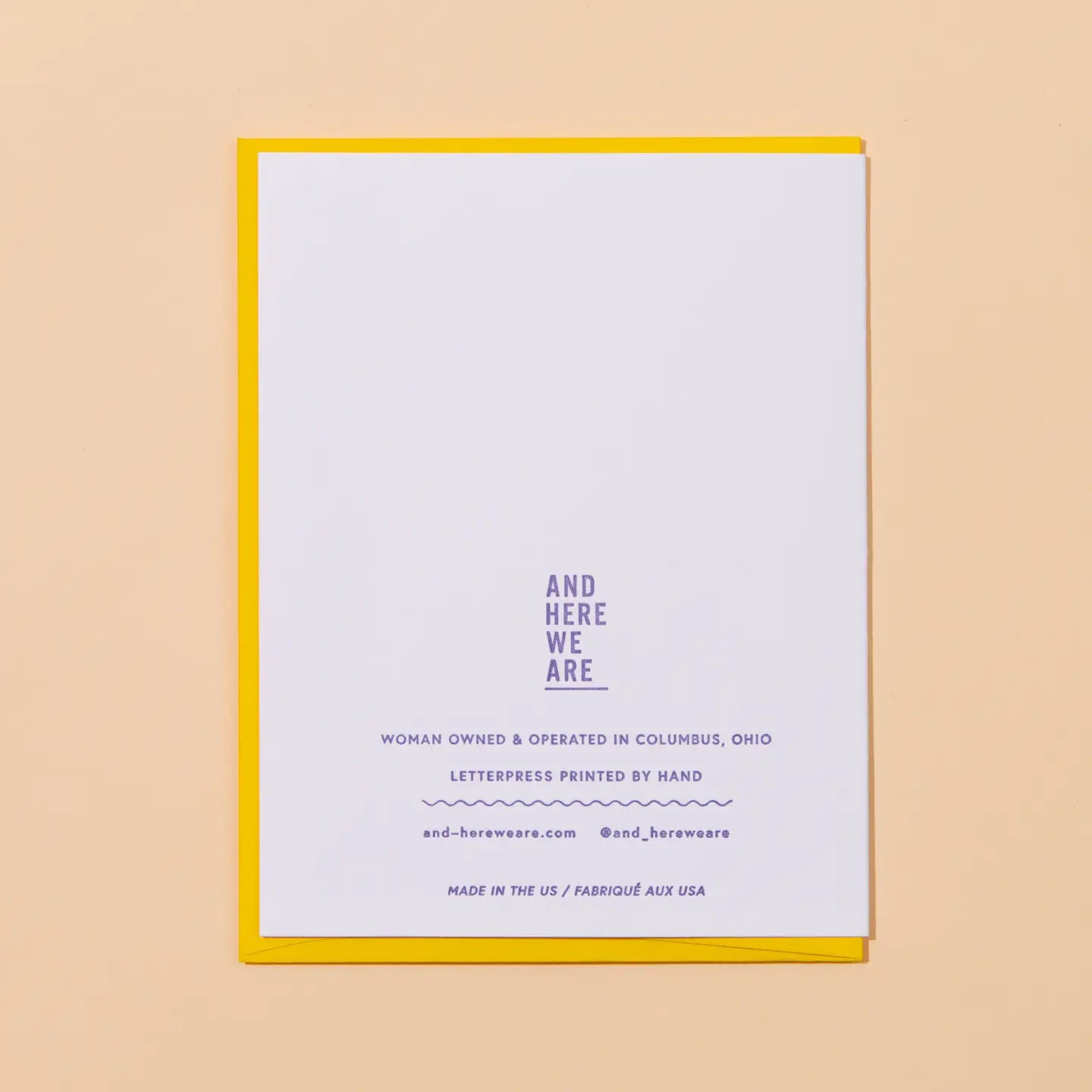 And Here We Are - You're Swell Thank You Letterpress Greeting Card