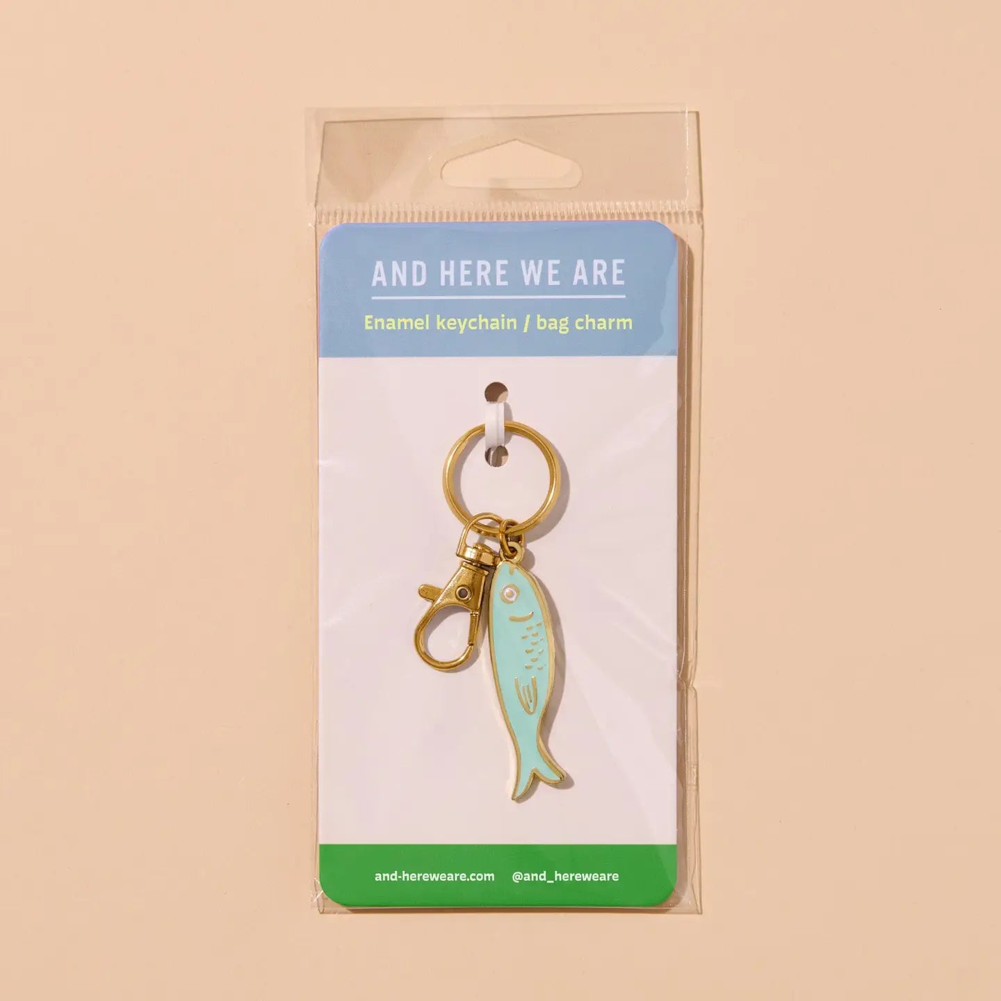 And Here We Are - Sardine Enamel Keychain & Bag Charm