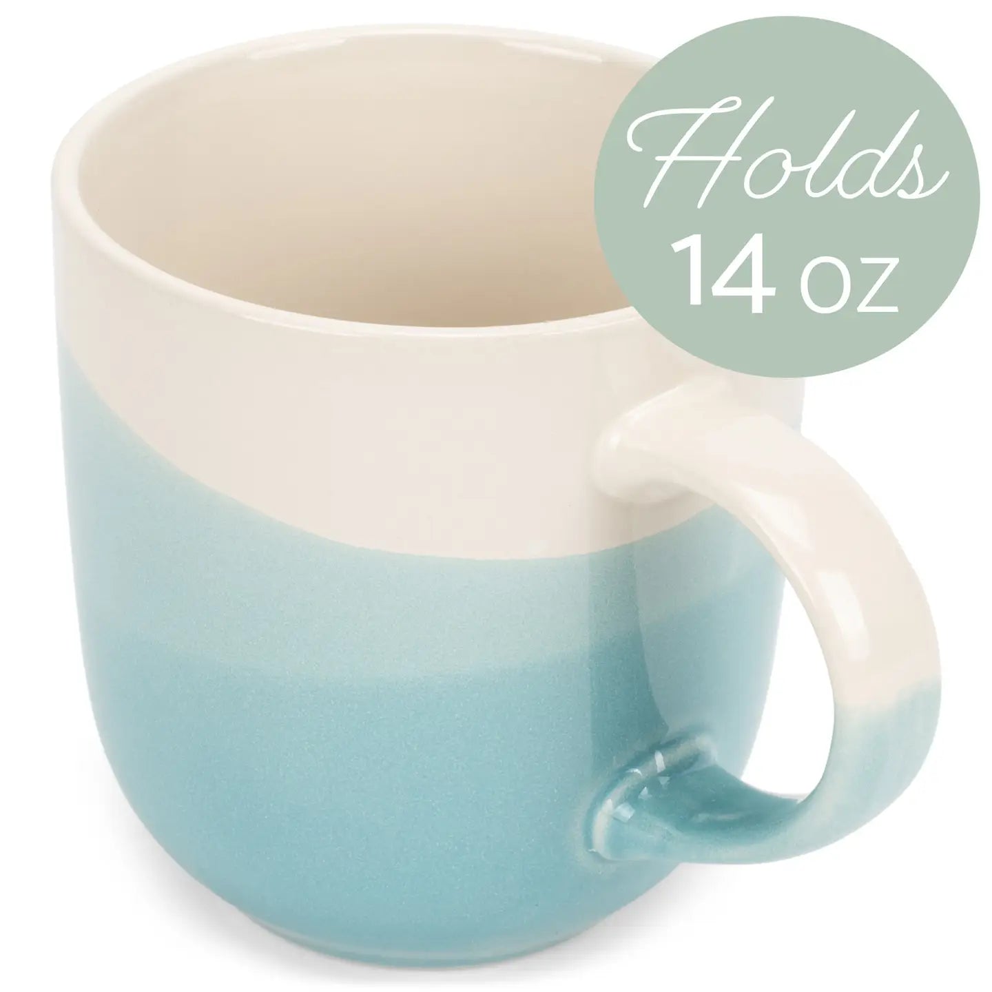 Mug 4-Pack Triple Dipped Sky-Blue 14 Ounce