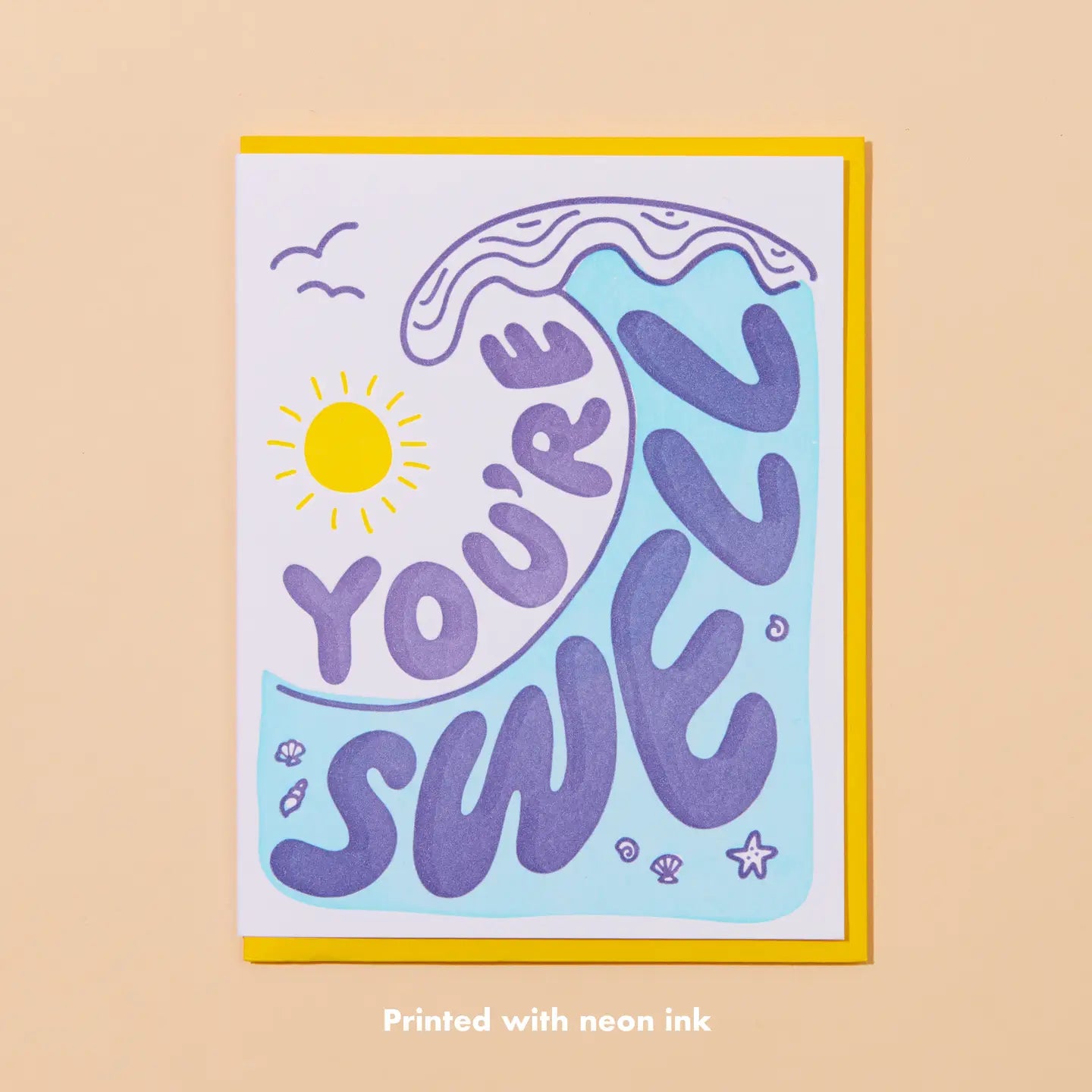 And Here We Are - You're Swell Thank You Letterpress Greeting Card