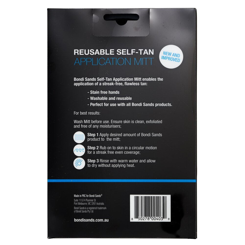 Bondi Sands Reusable Self Tan Application Mitt (Black)