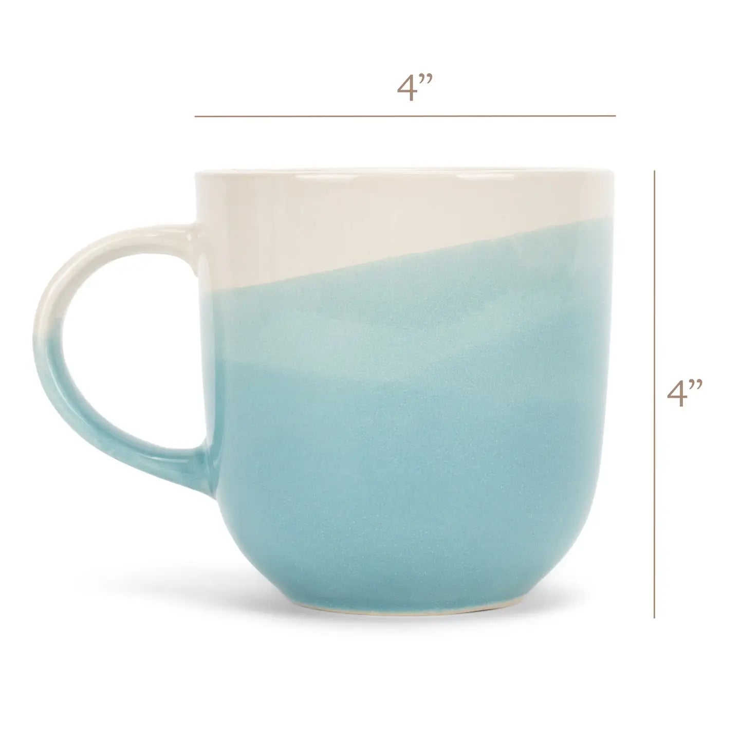 Mug 4-Pack Triple Dipped Sky-Blue 14 Ounce