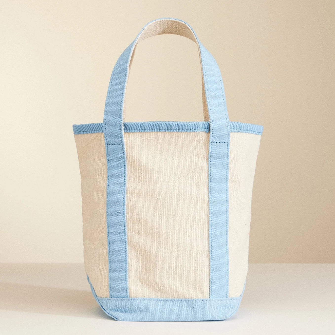 Canvas Tote Bag with Seashell Print