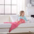 Amore Home - Crochet Mermaid Tail Blanket - Pink