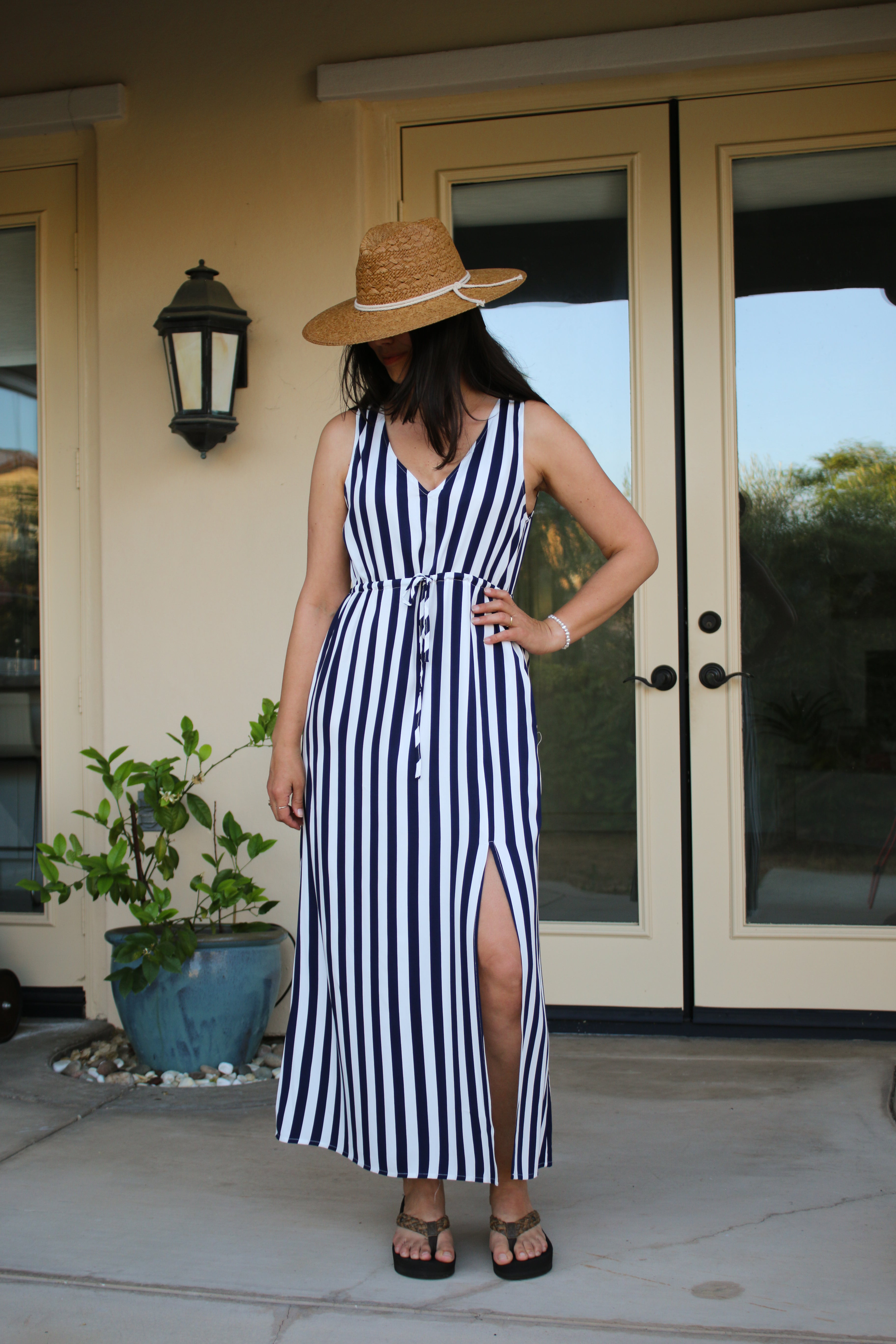 Beachly - Coco Cabana Dress - Navy Stripe (Add-On)
