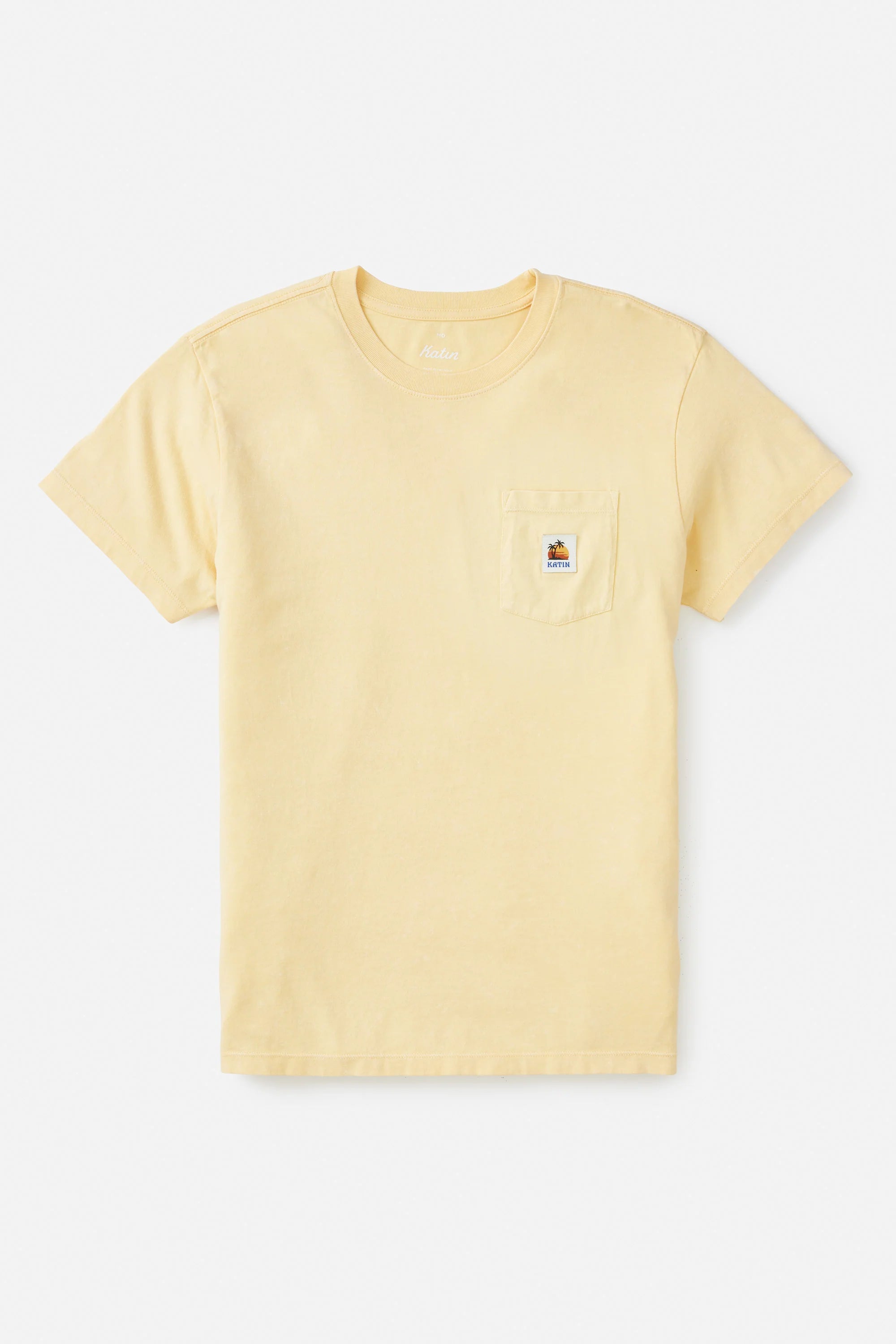 Katin - Wilson Pocket Tee - Sun Yellow Sand Wash