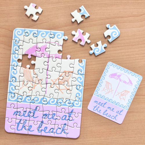 Surf Shack Puzzles - Meet Me At The Beach Postcard Puzzle