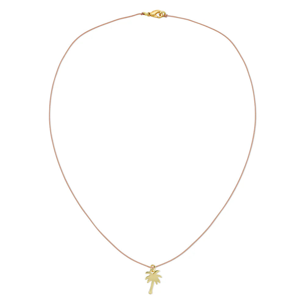 Ocean Life Necklace - Palm Tree - Gold