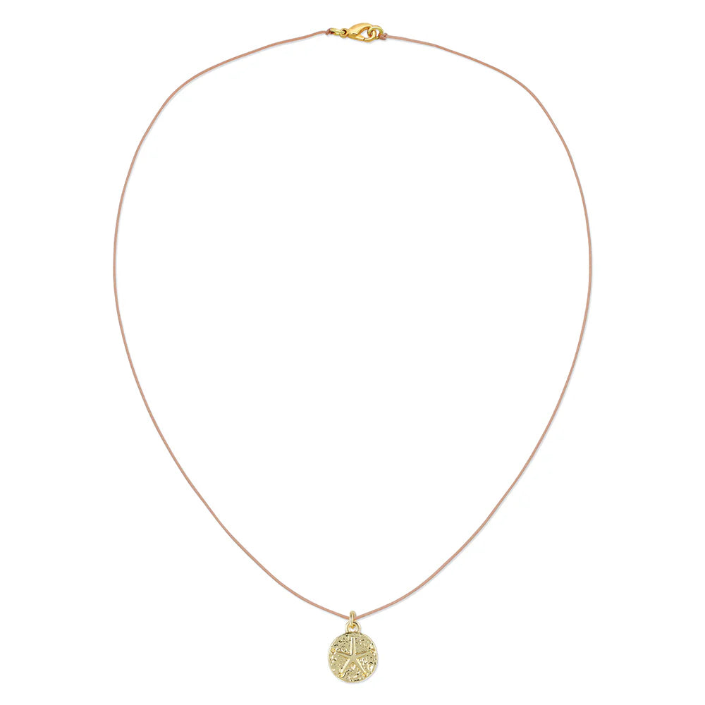 Lucky Feather - Ocean Life Necklace - Sand Dollar - Gold
