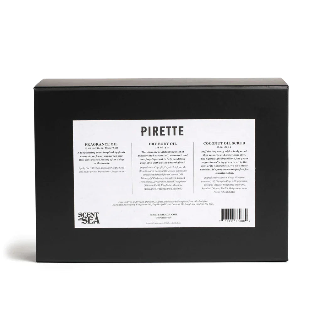 Pirette - Fragrance Oil, Dry Body Oil & Scrub Gift Box