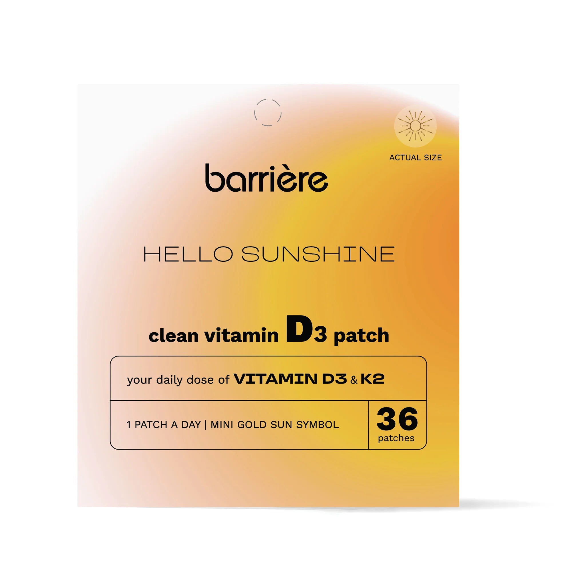 Barriere - Hello Sunshine - Vitamin D Patch - Gold
