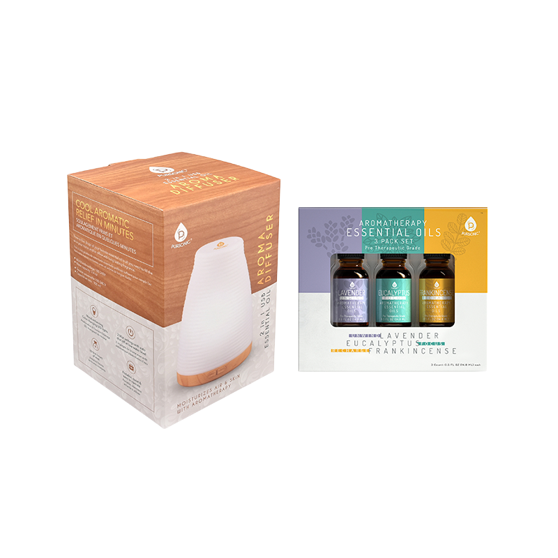 Pursonic - 2in1 USB Essential Oil Aroma Difffuser (Oils Included)