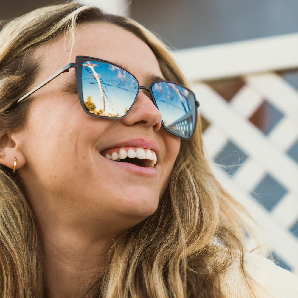 Diff Eyewear - Grace Sunglasses - Matte Black Grey Mirror