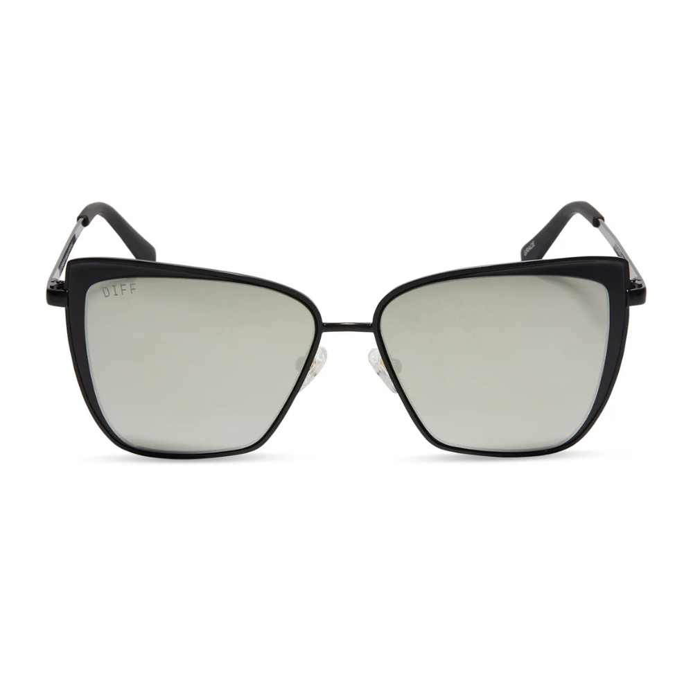 Diff Eyewear - Grace Sunglasses - Matte Black Grey Mirror