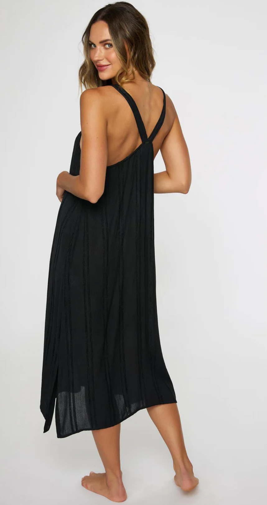 O'Neill - Saltwater Solids Miranda Dress Cover-Up - Black (Add-On)