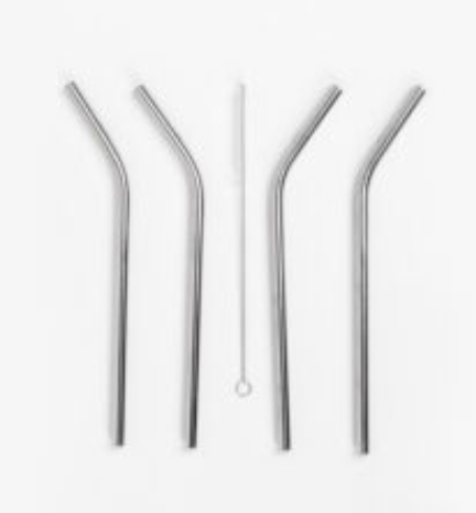 Ever Eco - Stainless Steel Straws Bent 4 Pack
