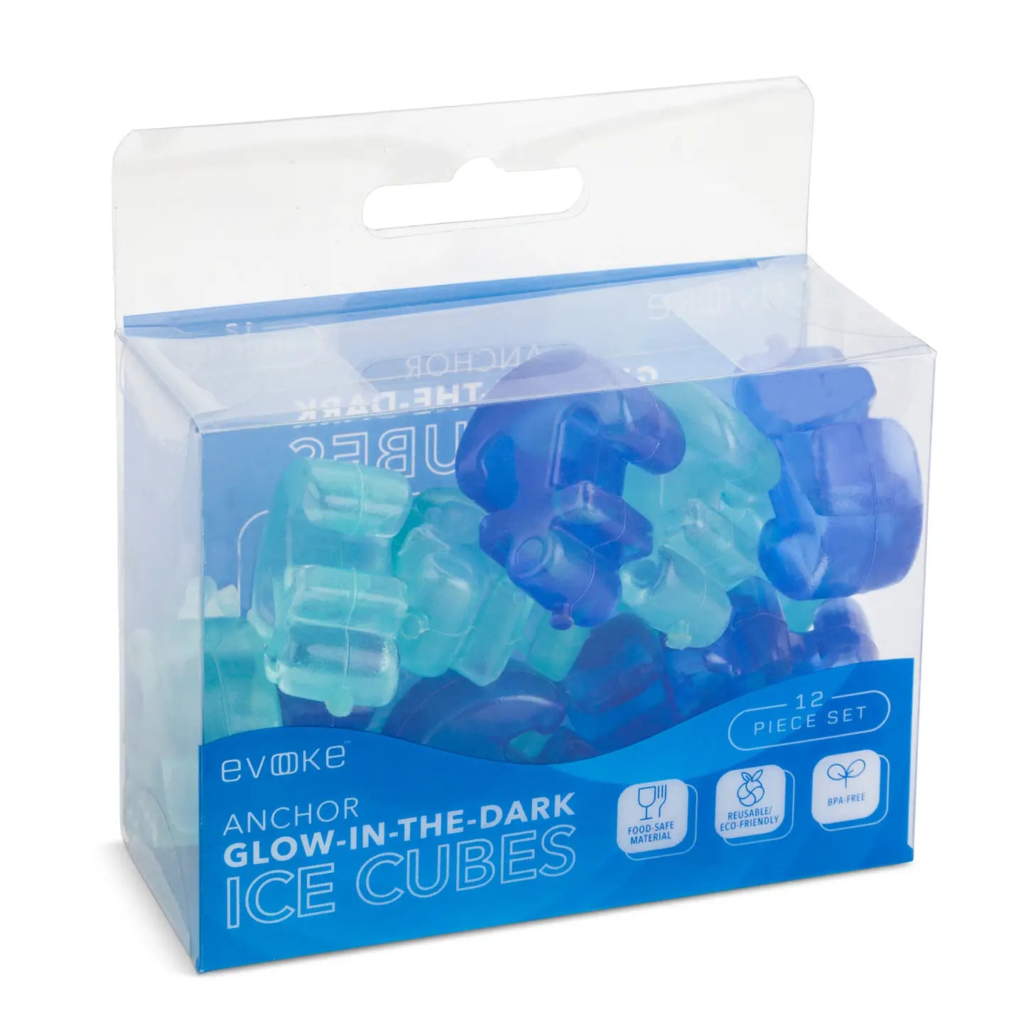 Set of 12 Shining Ice Cube - Anchor