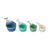 4pc Ceramic Figural Whale Measuring Cups - Blue Multi