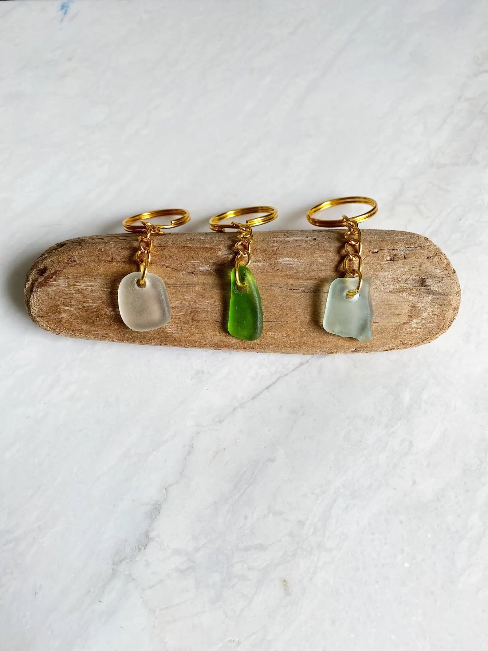Salt & Pine - Genuine Sea Glass Keychain