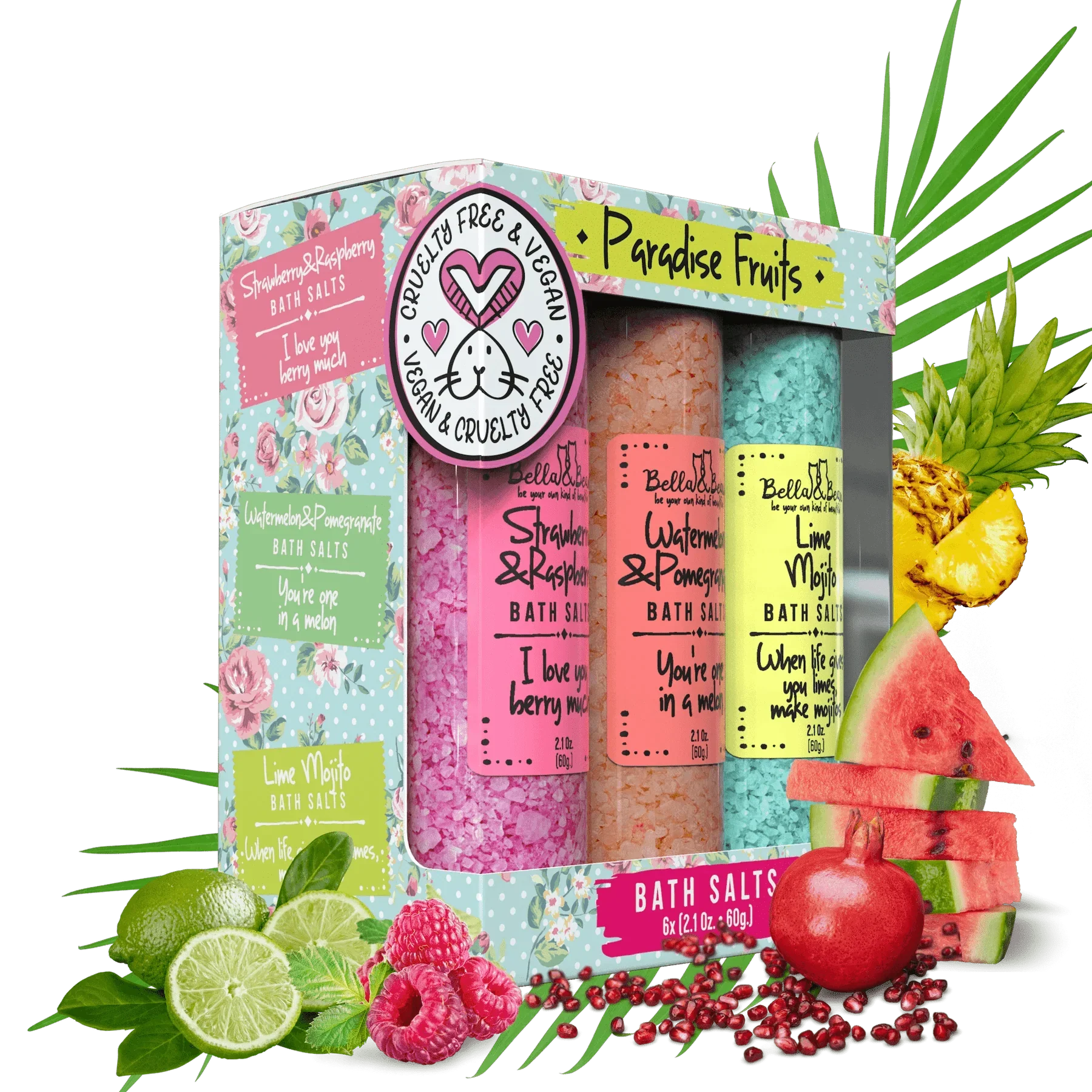 Bella & Bear - Paradise Fruits Bath Salts (6 Pack)