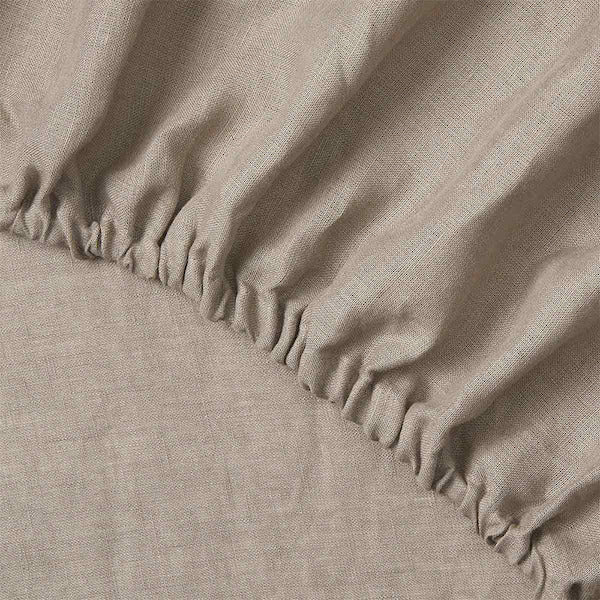 Sembla - Sembla Linen Fitted Sheet (Queen) - Cuttack Silver