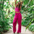 Lotus and Luna - Viva Magenta Wide Leg Cotton Pants (Add-On)