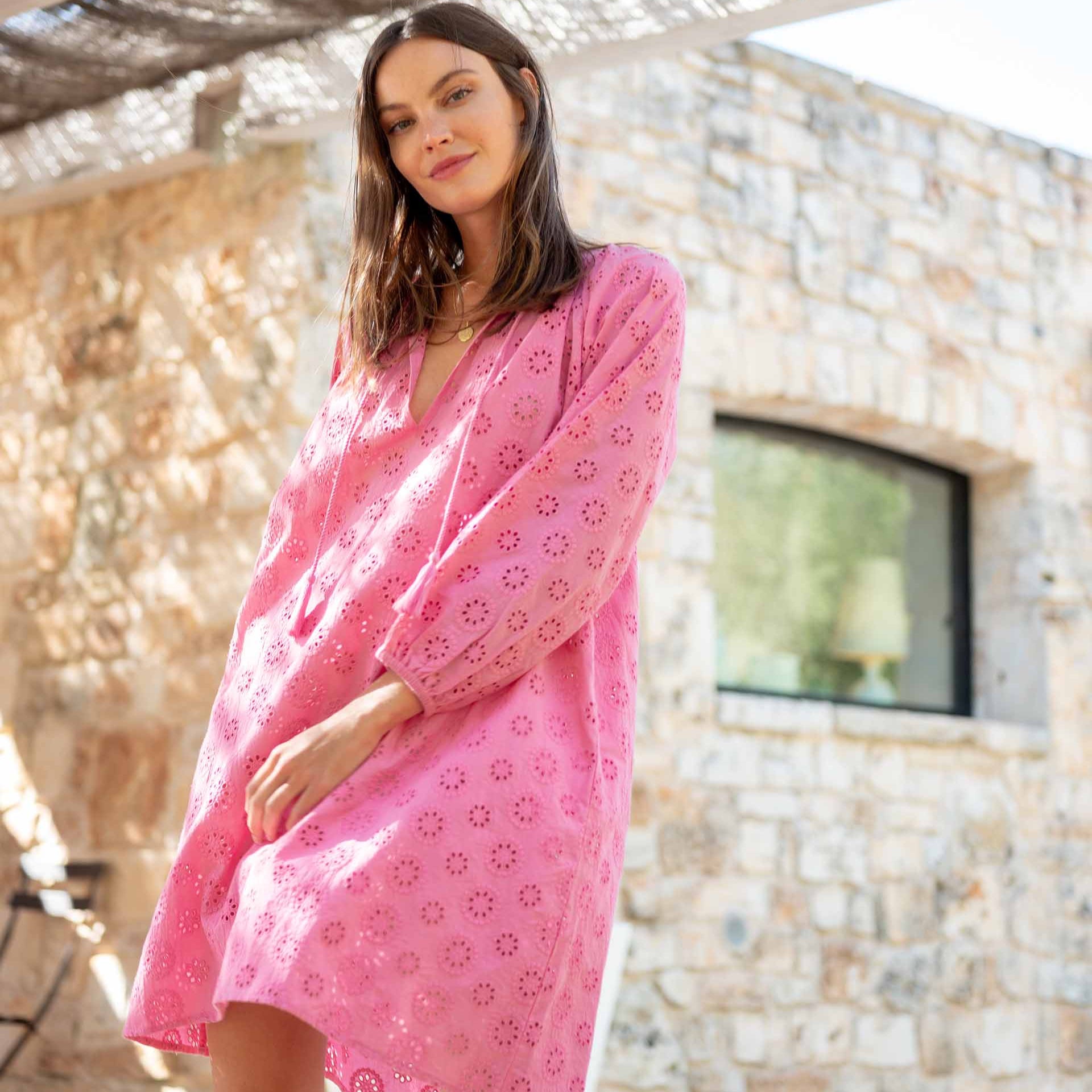 MerSea - Daisy Eyelet Cover Up - Sugar Pink