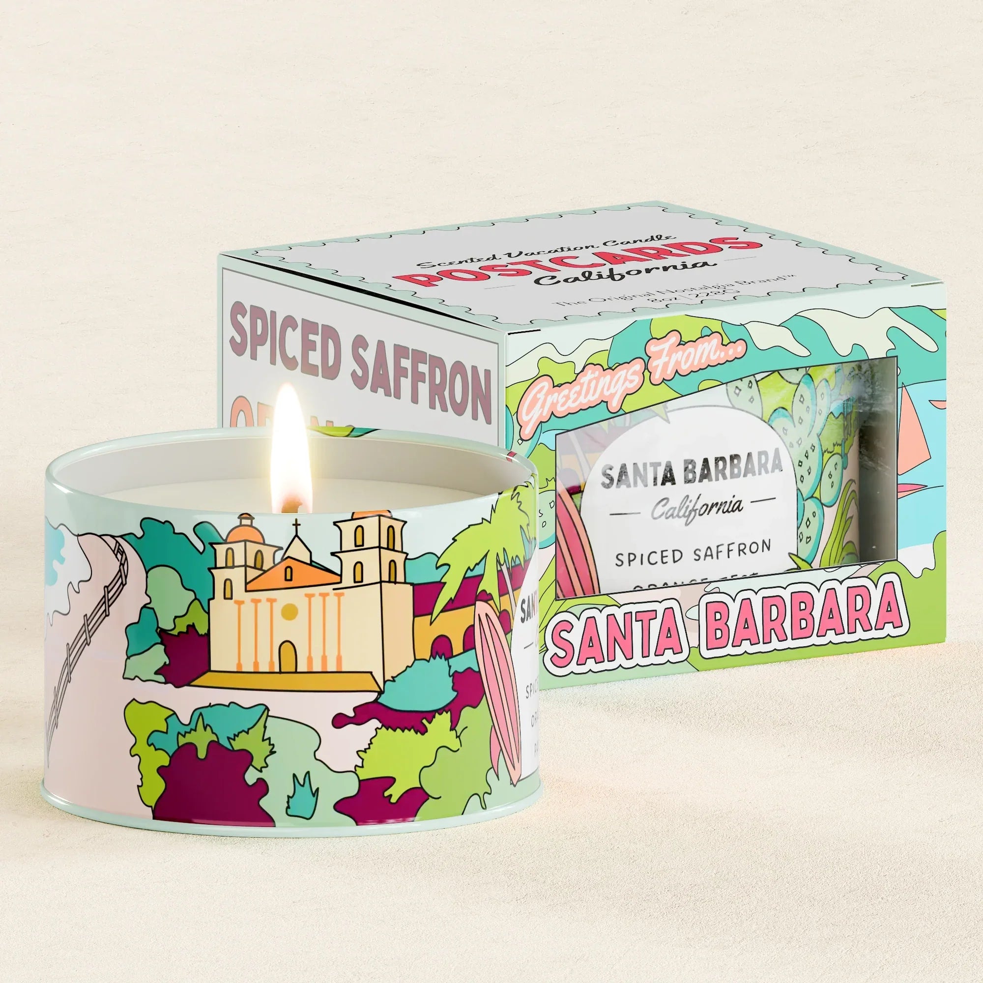 Postcards - Santa Barbara Candle - 8 oz