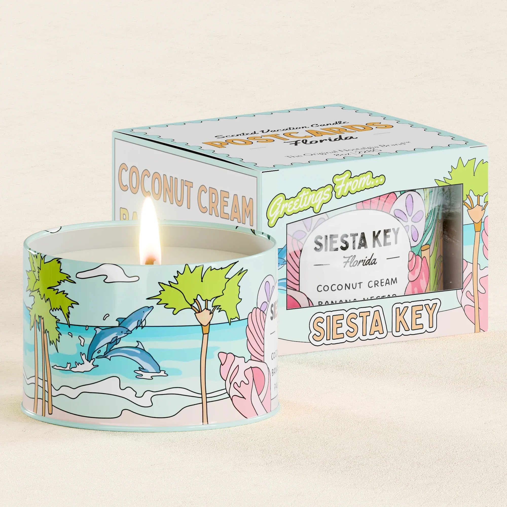 Postcards - Siesta Key Candle - 8 oz (Add-On)