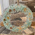 Sea Dreams Coastal Art - Aqua Glass Seashell Wreath Christmas Ornament with Starfish