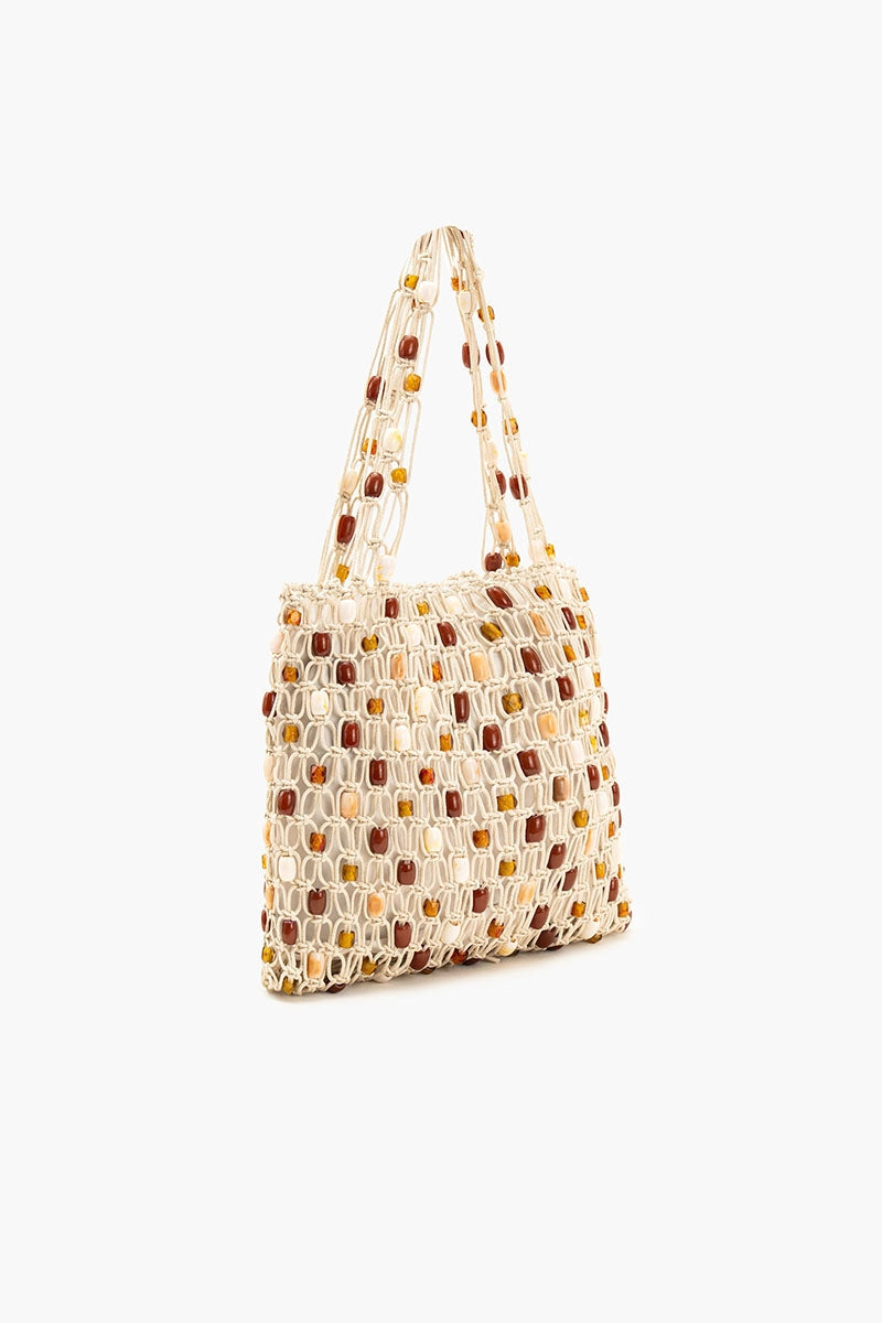 America & Beyond - Crochet Beaded Market Tote
