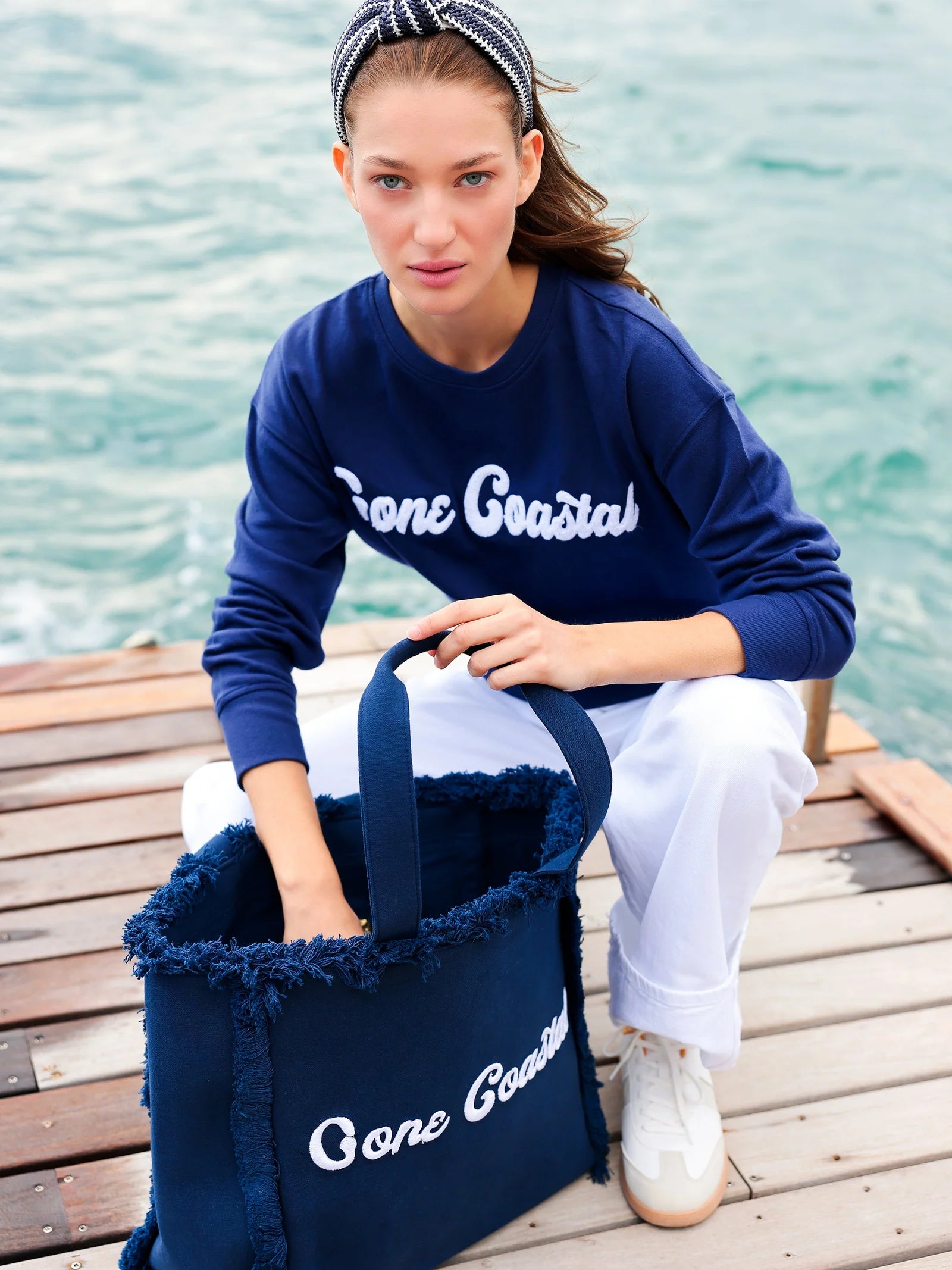 Shiraleah  - "Gone Coastal" Tote - Navy