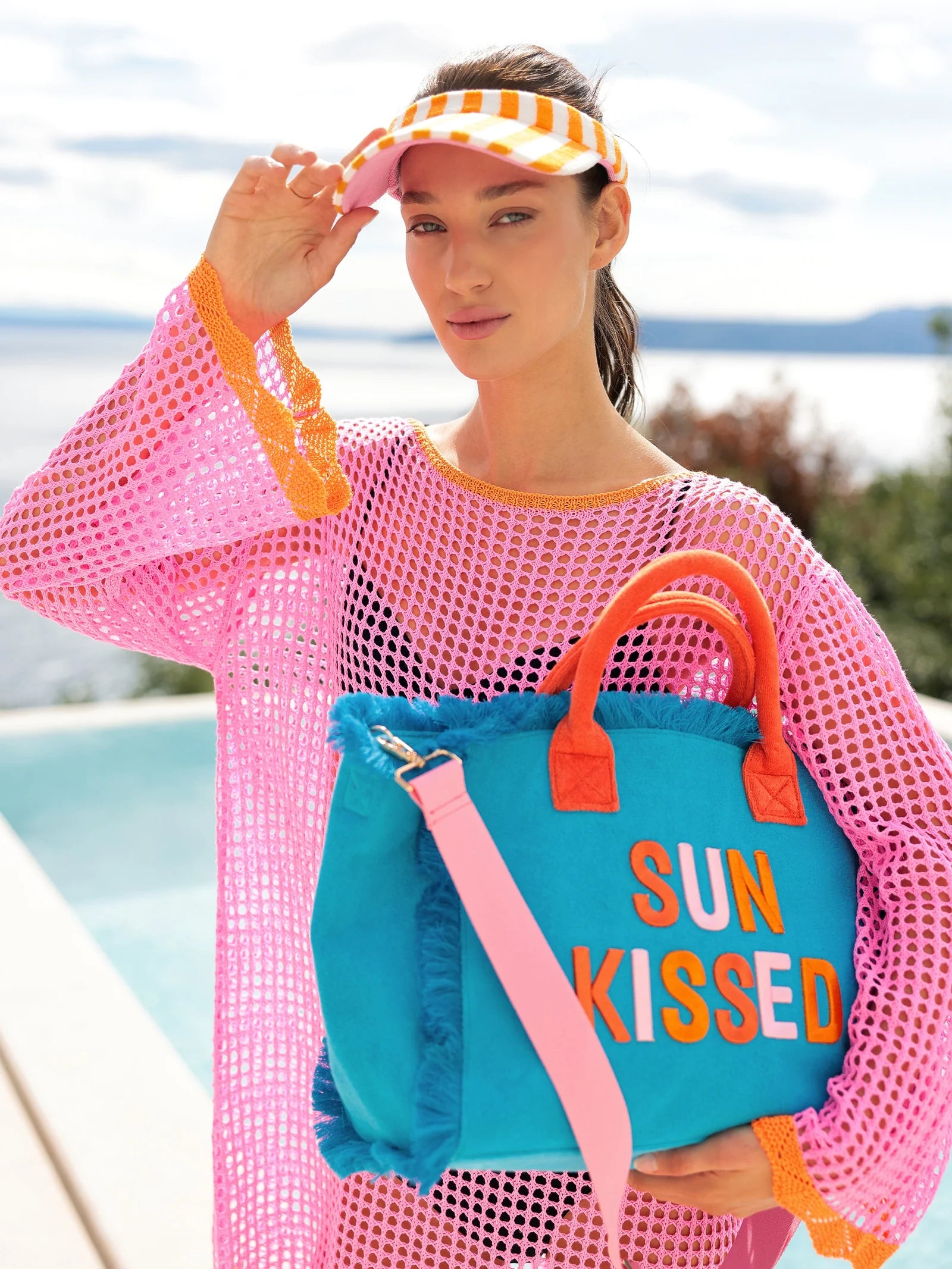 Shiraleah - Cabana "Sun Kissed" Tote - Aqua (Add-On)