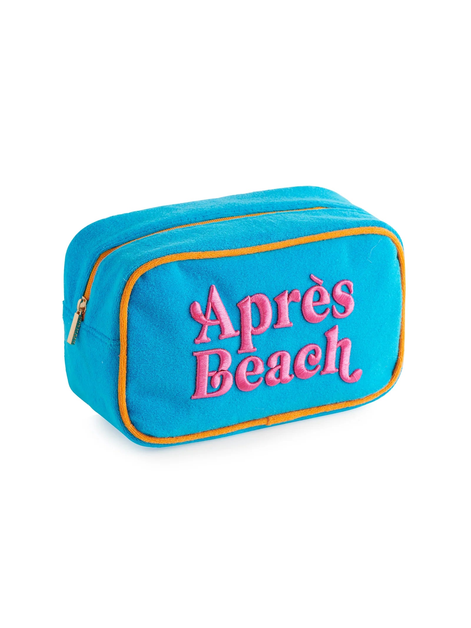 Shiraleah - Cabana "Après Beach" Medium Zip Pouch - Aqua (Add-On)
