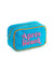 Shiraleah - Cabana "Après Beach" Medium Zip Pouch - Aqua (Add-On)