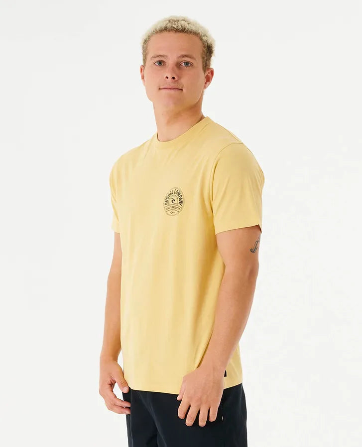 Rip Curl - Stapler Tee - Washed Yellow (Add-On)
