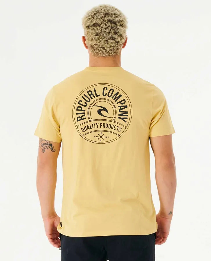 Rip Curl - Stapler Tee - Washed Yellow (Add-On)