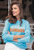 Shiraleah -"Endless Summer" Sweatshirt - Aqua (Add-On)