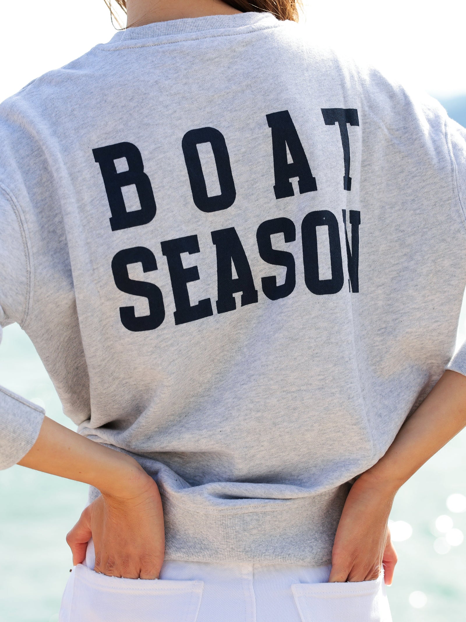 Shiraleah - "Boat Season" Sweatshirt - Grey