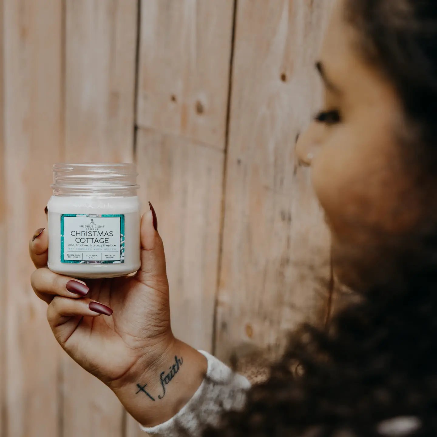 Nubble Light Candle - Christmas Cottage 8oz. Scented Soy Candle